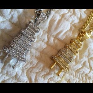 Plated Plug chain in gold or silver 28” inches
